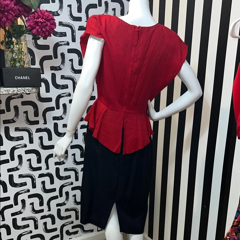 All That Jazz Red Dress with Black Dots - Picture 6 of 6
